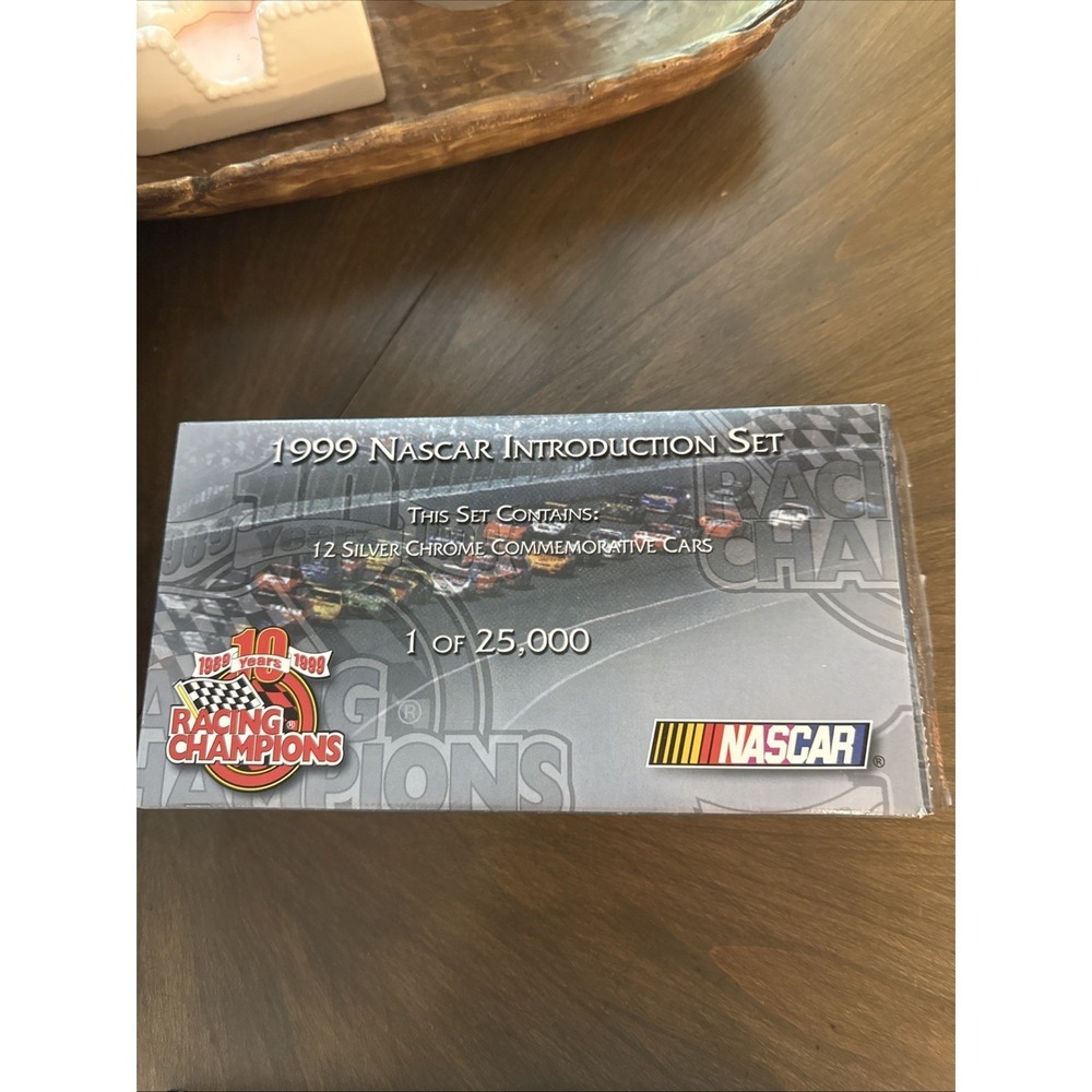 1999 NASCAR Introduction Set Racing Champions 12 Silver Chrome Cars 1/25000 1:64
